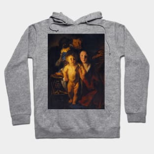 The Holy Family by Candlelight by Jacob Jordaens Hoodie